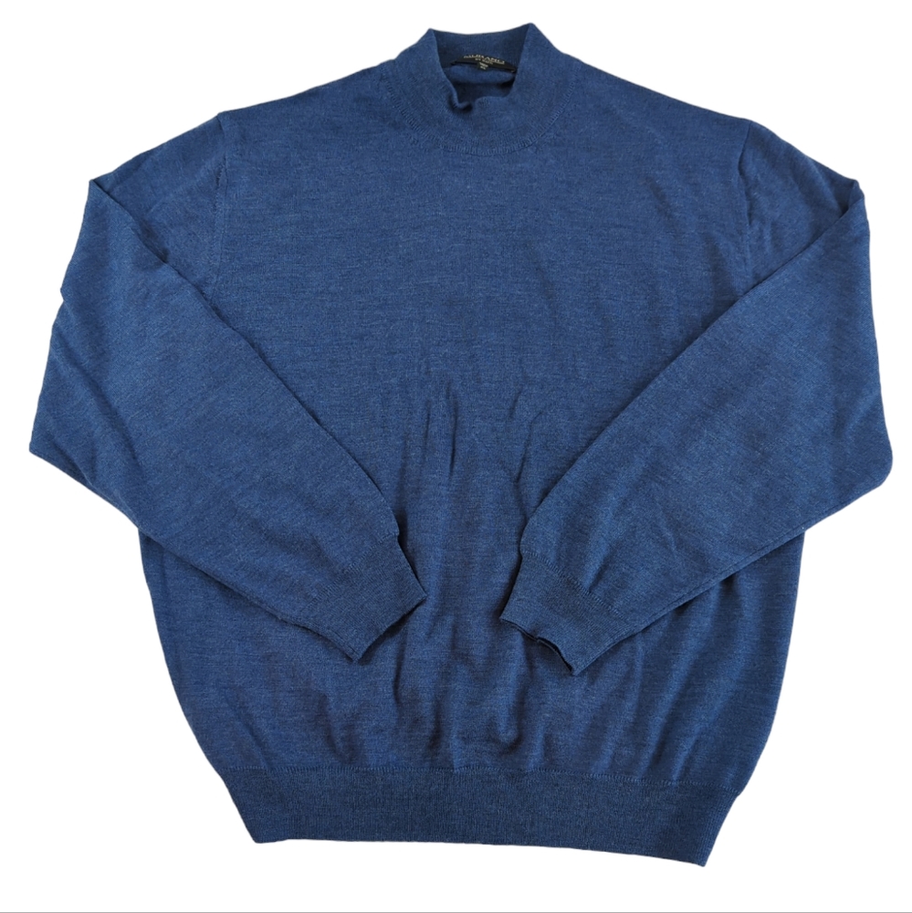 Murano by Raffi 100% wool sweater, made in Italy, mock neck, men's XL
